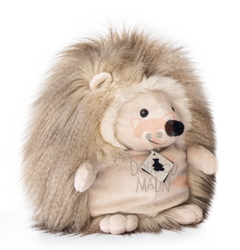  signature peluche hérisson beige taupe 18 cm 